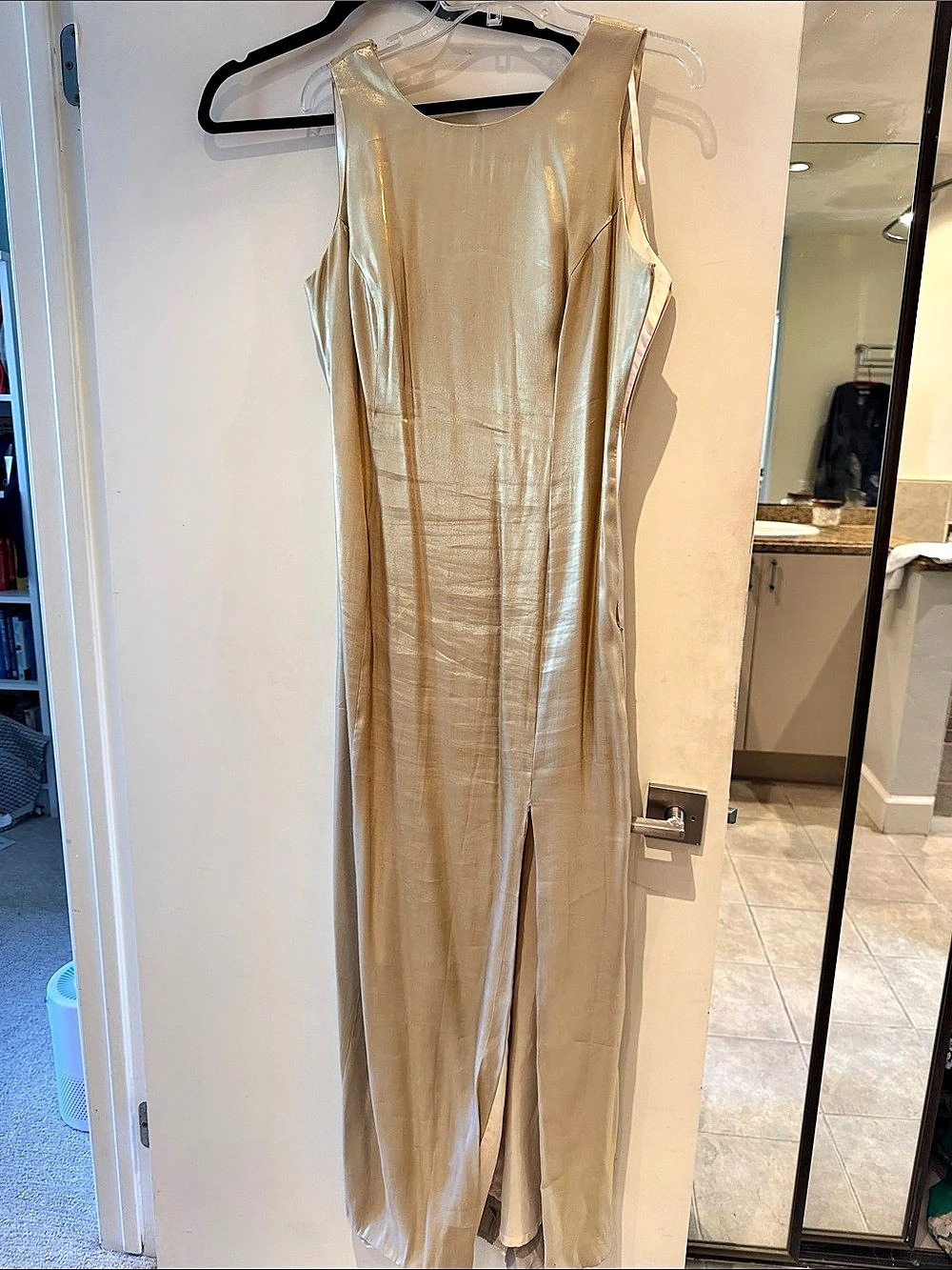 Ever Beauty Gold Maxi Dress Size 12 Like New
